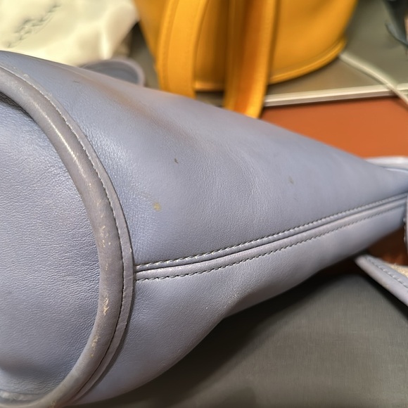 VINTAGE COACH MAGGIE DUFFLE CROSSBODY BAG PERIWINKLE BLUE 9019 USA - Picture 10 of 16